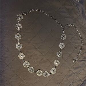 Silver western style belt